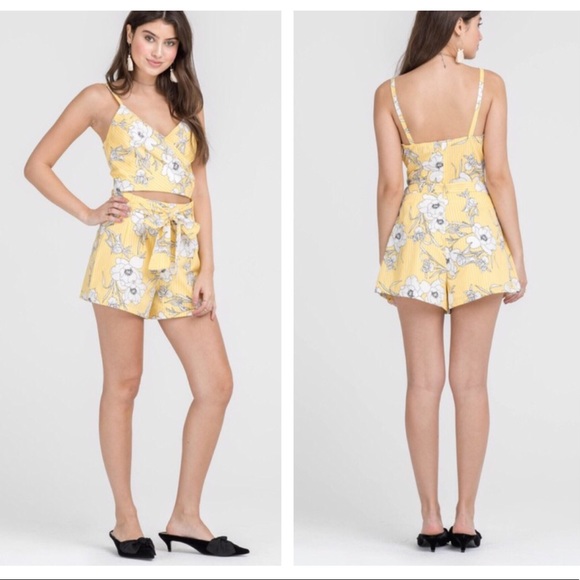 Sunny Days Floral Poplin High Waisted Shorts - Picture 2 of 4